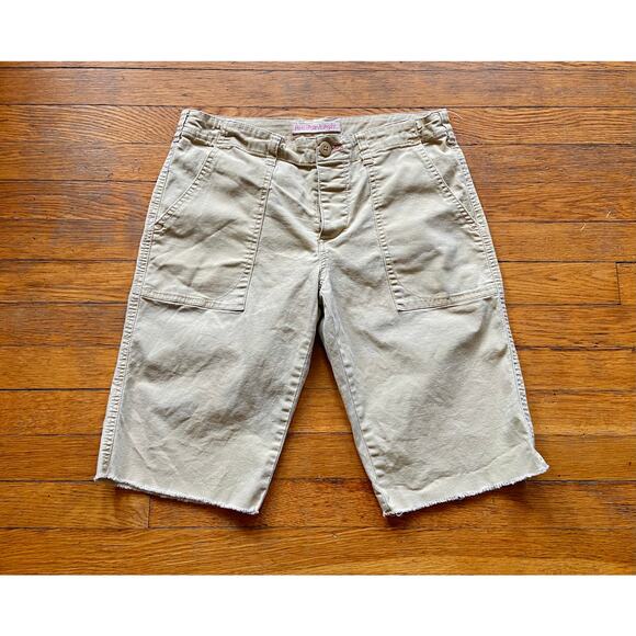AMERICAN EAGLE Stretch Yellow Button-Fly Cotton Shorts Womens sz 8 - Picture 1 of 12